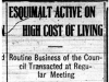 "Esquimalt Active on High Cost of Living'