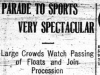 "Parade to Sports Very Spectacular"