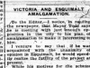 "Victoria and Esquimalt Amalgamation"