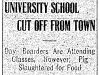 University School Cut Off by Snow
