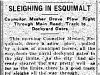 Sleighing in Esquimalt