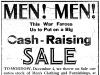 Cash Raising Sale, Ad