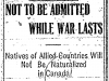 Allied Natives not to be Naturalized