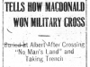 MacDonald's Military Cross