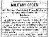 Military Order for Sale of Alcohol