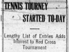 Tennis Tournament Begins