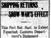 War Not Having Negative Impact, Shipping