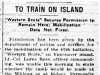 Western Scots to Stay, Train