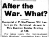 Religion, After the War