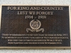 The Memorial Trees Rededication Plaque at Victoria High