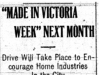 ""Made In Victoria Week" Next Month"