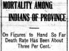 "Mortality Among Indians Of Province"