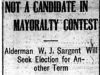 "Not a Candidate in Mayoralty Contest"