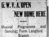 "G.W.V.A. Open New Home Here"