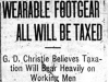 "Wearable Footgear All Will Be Taxed"