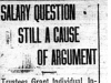 "Salary Question Still A Cause of Argument"