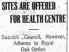 "Sites Are Offered For Health Centre"