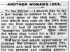 "Another Woman's Idea"