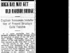 "Rock Bay May Get Old Harbour Bridge"
