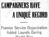 "Campaigners Have A Unique Record"