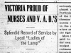 "Victoria Proud of Nurses and V.A.D.'s"