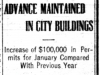 "Advance Maintained in City Buildings"