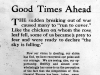 "Good Times Ahead"