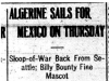 "Algerine Sales for Mexico on Thursday"