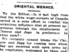"Oriental Menace"