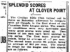 "Splendid Scores at Clover Point"