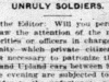 "Unruly Soldiers"