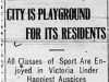 "City is Playground for its Residents"