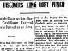 "Discovers Long Lost Punch"