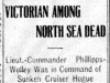 "Victorian Among North Sea Dead"