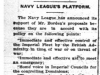 "Navy League's Platform"