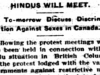 "Hindus Will Meet"