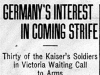 "Germany's Interest in Comng Strife"