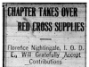 "Chapter Takes Over Red Cross Supplies"
