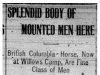 "Splendid Body of Mounted Men Here"