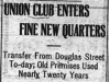 "Union Club Enters Fine New Quarters"