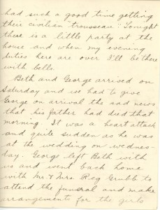 Letter from Gertrude Scott to her brother Matt Scott, 31 Jan 1918. Discusses their brother's homecoming and readjusting to civilian life. Source: Image Courtesy of Megan Scott, personal collection Date: 31 Jan 1918